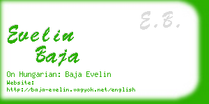 evelin baja business card